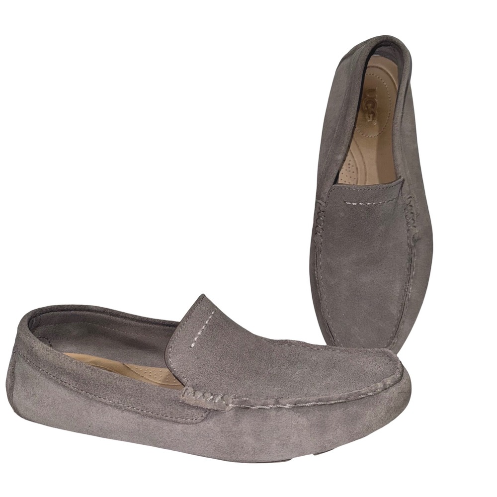 UGG Henrick Loafers Mens 10.5 Grey Suede‎ Driving Moccasins